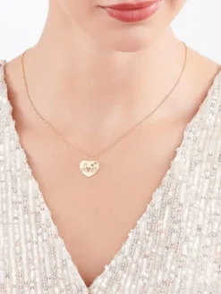Złota zawieszka - serca, love