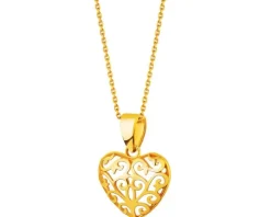 Złota zawieszka - serce