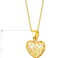 Złota zawieszka - serce