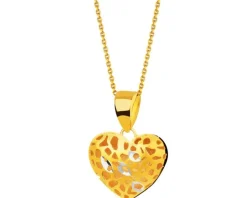 Złota zawieszka  - serce