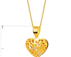 Złota zawieszka  - serce