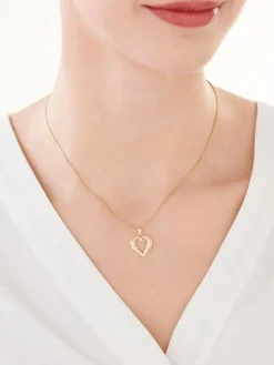 Złota zawieszka - serce