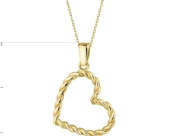 Złota zawieszka - serce