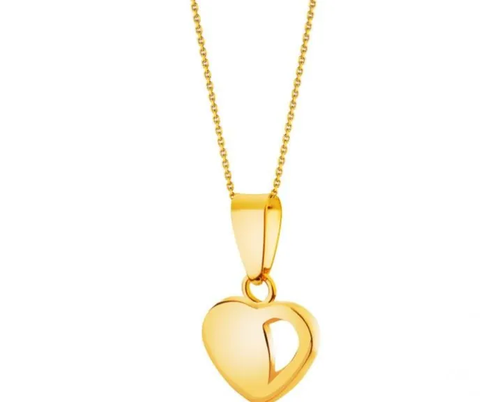 Złota zawieszka - serce