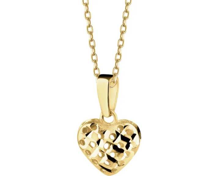 Złota zawieszka - serce