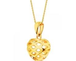 Złota zawieszka - serce