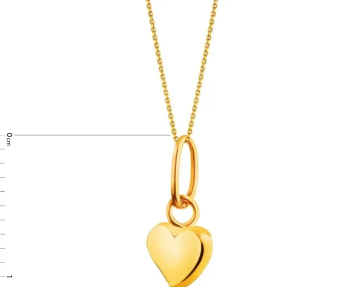 Złota zawieszka - serce