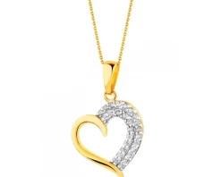 Złota zawieszka - serce