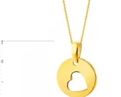 Złota zawieszka - serce