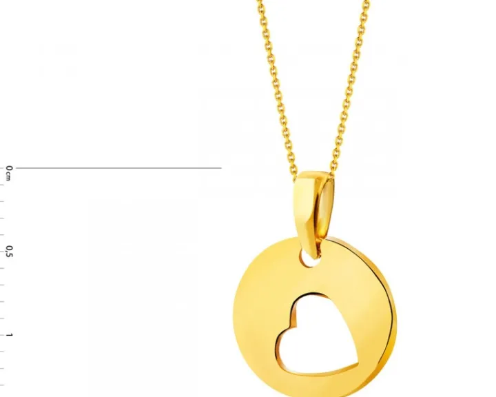 Złota zawieszka - serce