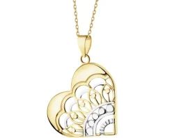 Złota zawieszka - serce