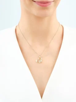 Złota zawieszka - serce