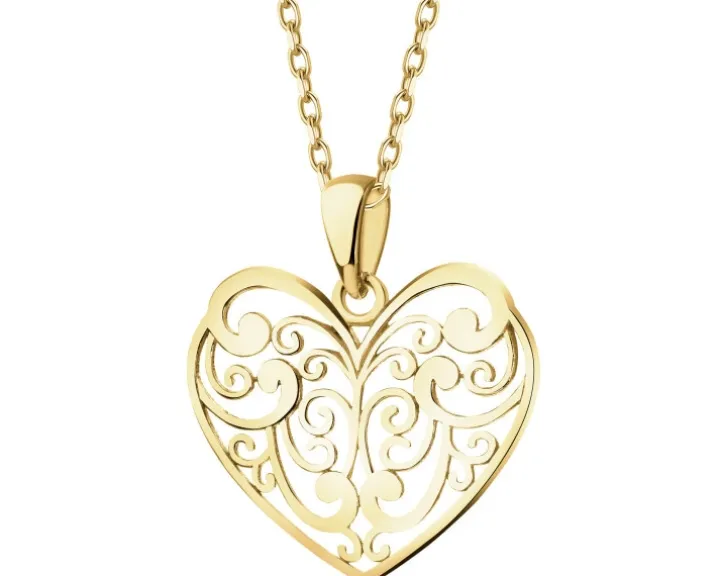 Złota zawieszka - serce