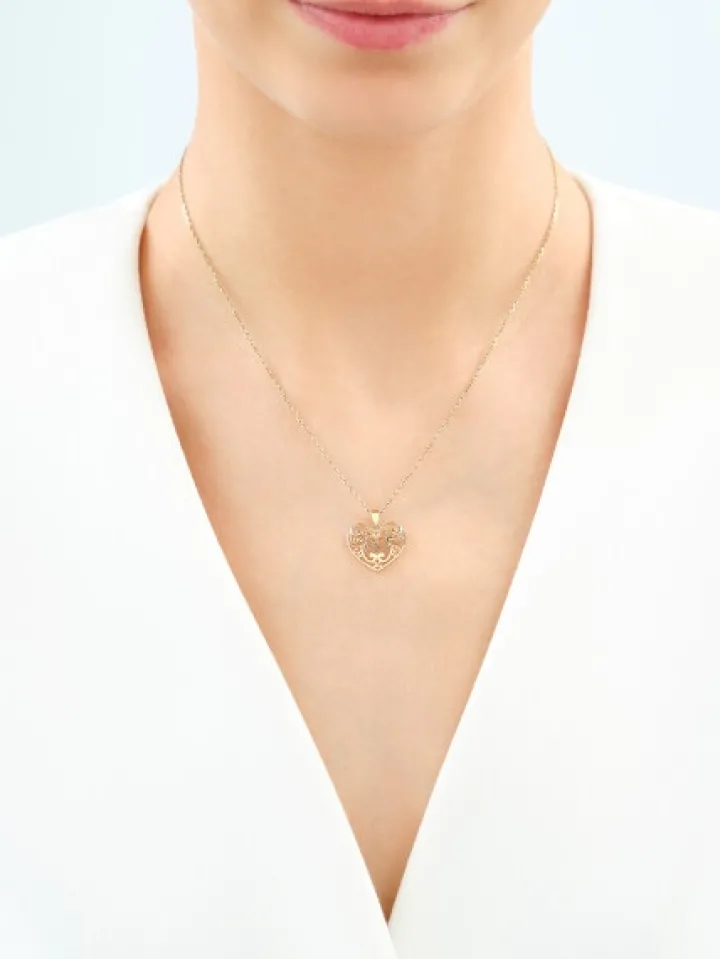 Złota zawieszka - serce