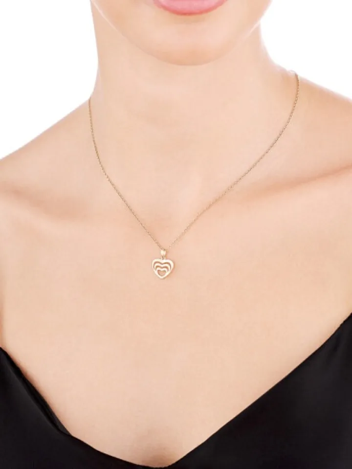 Złota zawieszka - serce