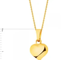 Złota zawieszka - serce
