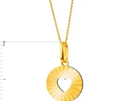 Złota zawieszka - serce