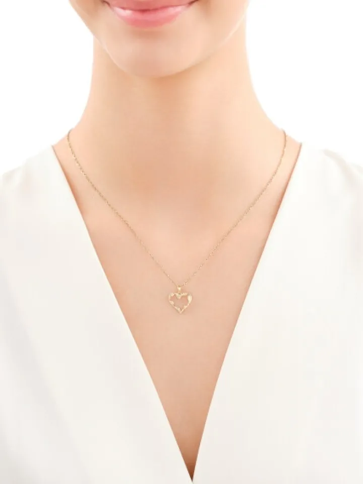 Złota zawieszka - serce