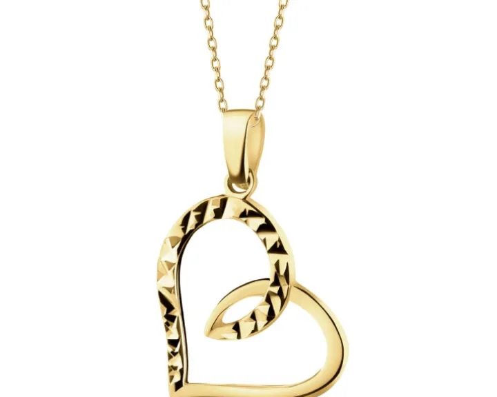 Złota zawieszka - serce