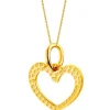 Złota zawieszka - serce