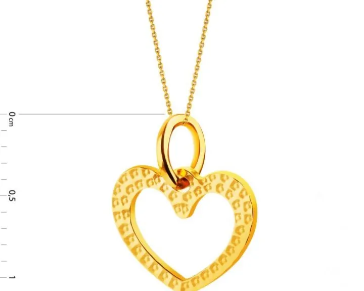 Złota zawieszka - serce