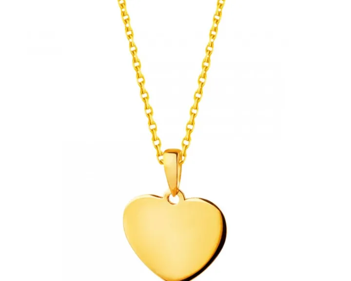 Złota zawieszka - serce