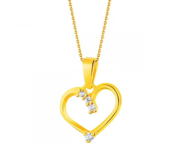 Złota zawieszka - serce