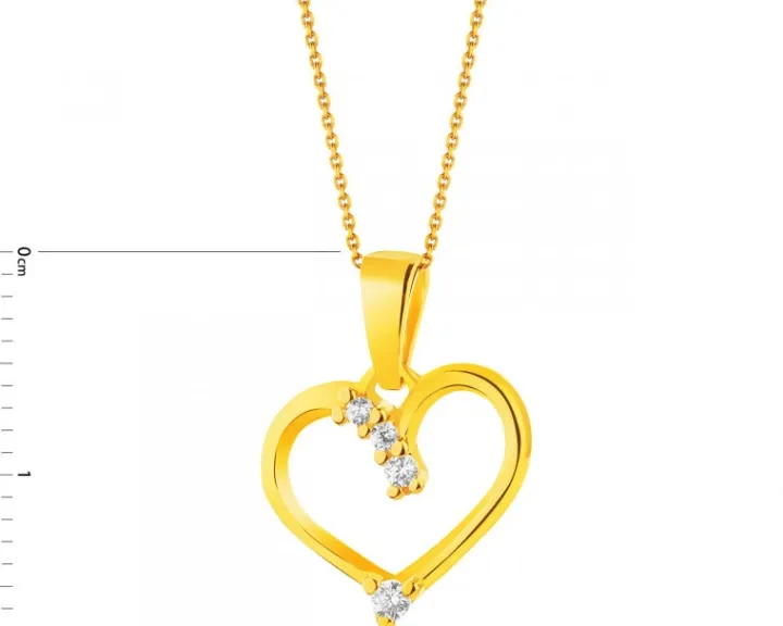 Złota zawieszka - serce