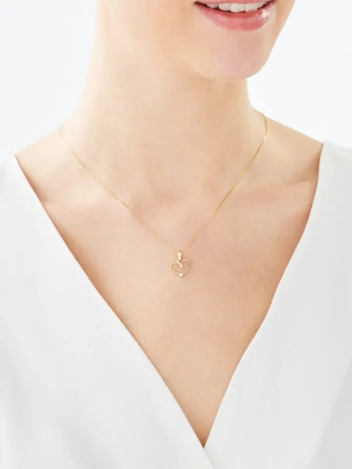 Złota zawieszka - serce