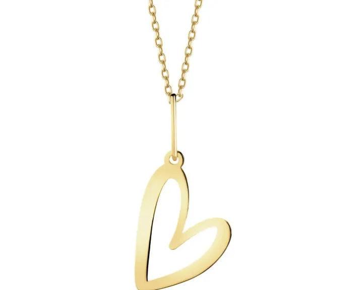 Złota zawieszka - serce