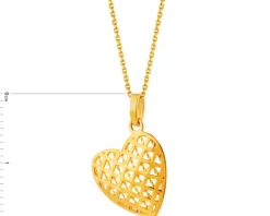 Złota zawieszka - serce