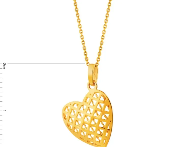 Złota zawieszka - serce