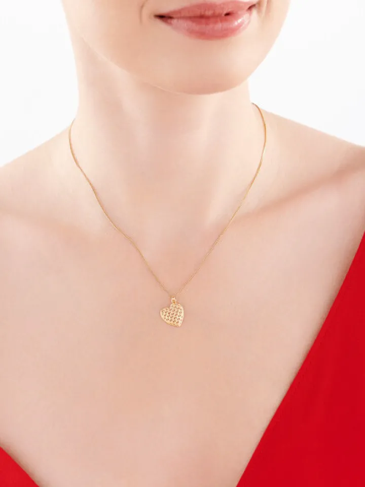 Złota zawieszka - serce