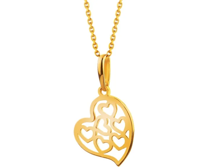 Złota zawieszka - serce