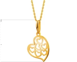 Złota zawieszka - serce