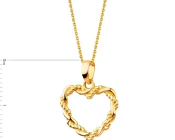 Złota zawieszka - serce