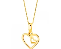Złota zawieszka - serce