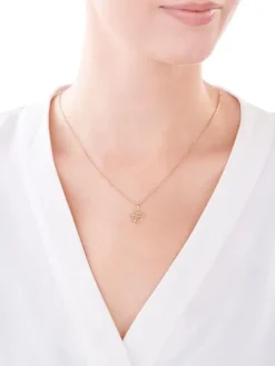 Złota zawieszka - serce, drzewko