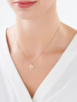 Złota zawieszka - serce, EKG serca