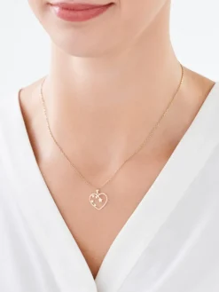 Złota zawieszka - serce, gwiazdy