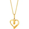 Złota zawieszka - serce, love