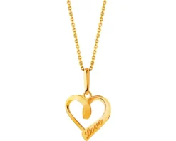 Złota zawieszka - serce, love