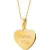 Złota zawieszka - serce, THANK YOU