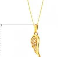 Złota zawieszka - skrzydło