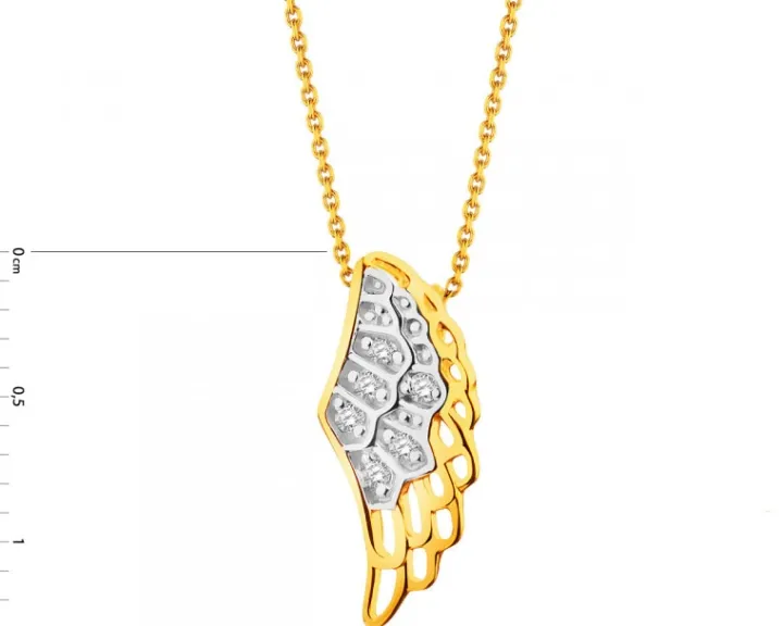 Złota zawieszka - skrzydło