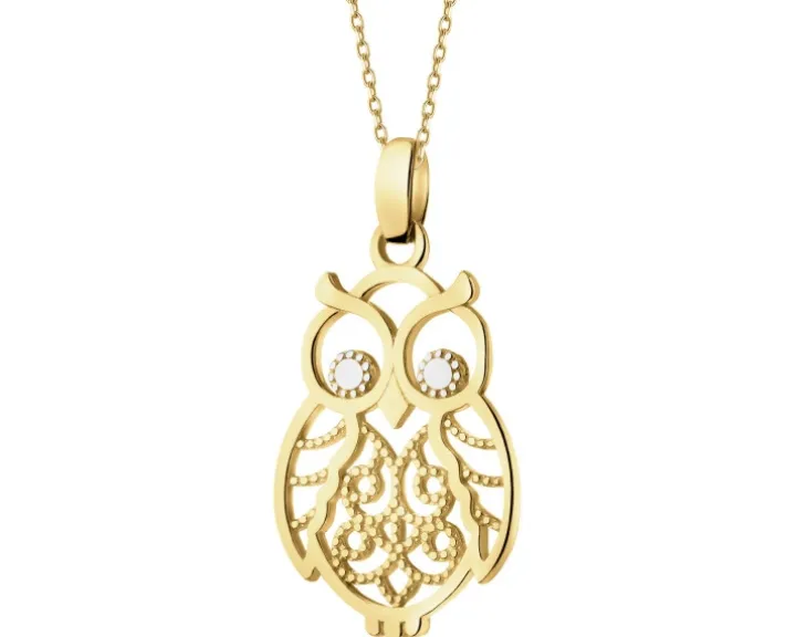 Złota zawieszka - sowa