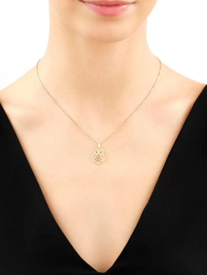 Złota zawieszka - sowa