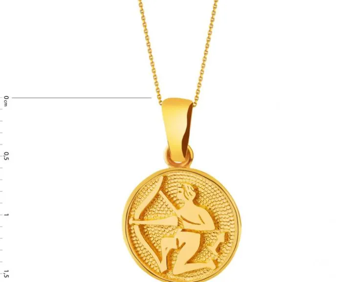 Złota zawieszka - Strzelec