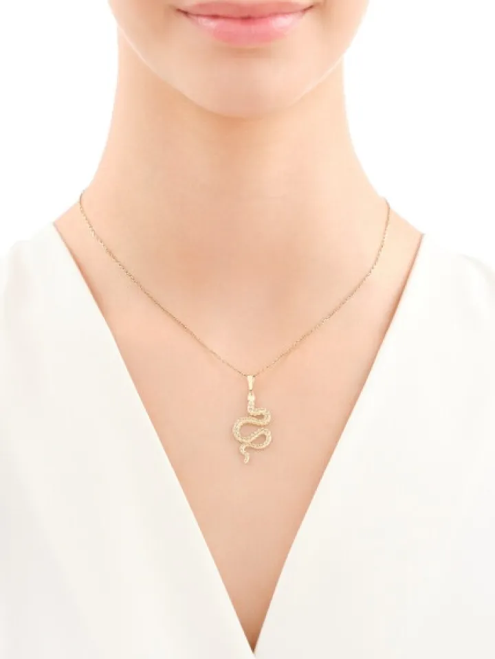 Złota zawieszka - wąż