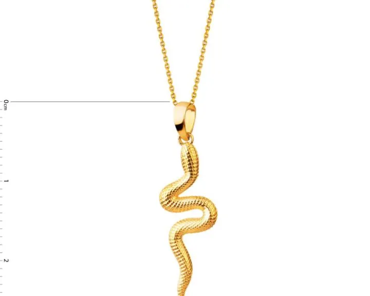 Złota zawieszka - wąż